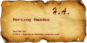 Herczog Amadea névjegykártya